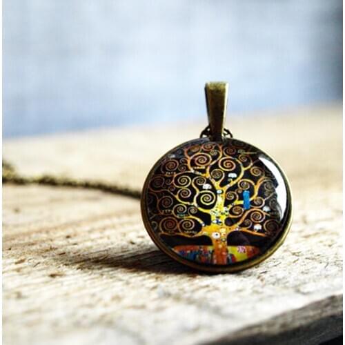 NEW ARRIVED The Tree of Life by Gustav Klimt pendant necklace jewelry necklaces & pendants
