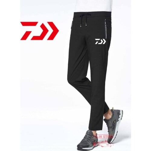 Daiwa Fishing Clothes Mens Summer Waterproof Fishing Pants Outdoor Sports Stretch Thin Breathable Quick-drying Fishing Pants