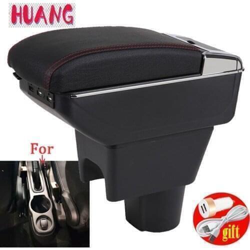 Armrest For Renault Dacia Duster Arm Rest Dual Layer Central Store Content Box USB Charging Car-styling Decoration Accessories