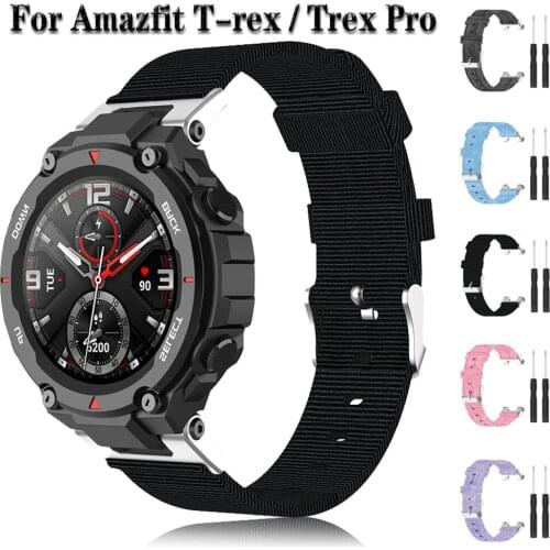 For Huami Amazfit Trex Pro & Amazfit T-Rex Nylon Strap Smartwatch Replacement Canvas Watch Band Wristband Watchbands Correa