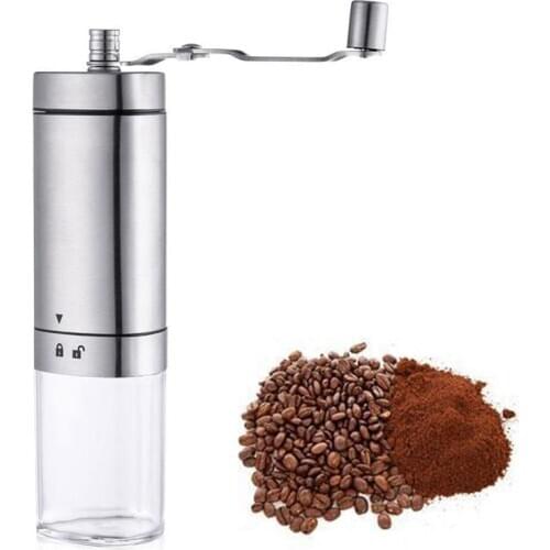 Manual Coffee Grinder Coffee Maker ceramics Core 304 Stainless Steel Hand Burr Mill Grinder Ceramic Corn Coffee Grinding Machine