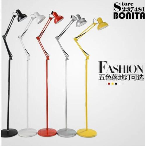 Modern Minimalist Height Adjustable Arm Swing Floor lamps for living room Vertical folding Standard lamp iron floor light