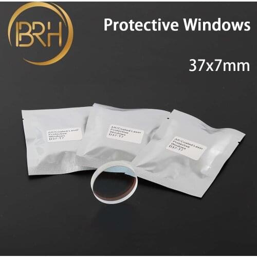BRH 5pcs/Lot Protective Windows Size:37*7mm Quartz Fused Silica Precitec Fiber Laser P0595-58601 D37 d7 0-2000W cheap type