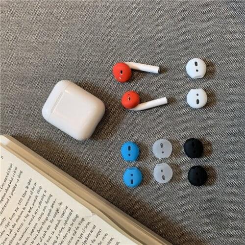 Ultra-thin silicon Anti-lost Non-slip In-ear silicone case headphones Sets cap For Apple Wireless bluetooth headset Airpods 1/2