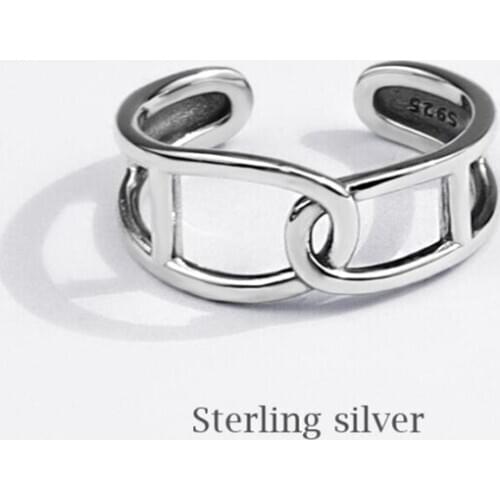 Sole Memory Cross Creative Retro Thai Silver 925 Sterling Silver Female Resizable Opening Rings SRI714