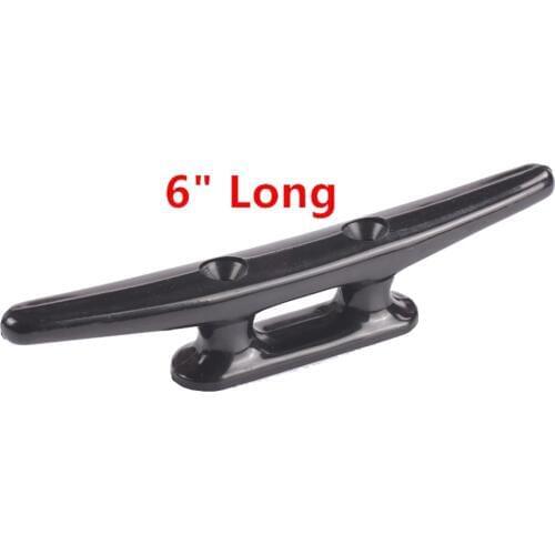 1PC Marine Boat Cleat 6" Light-Duty Black Nylon /Plastic Base Cleat black for use on docks & boats MARINE /BOAT/ YACHT/SAILING