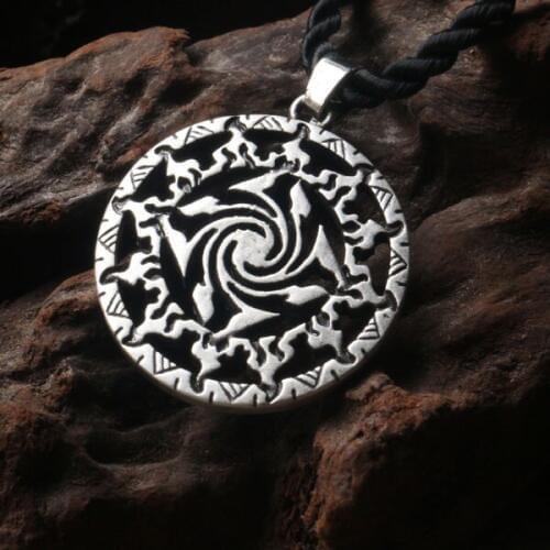 1pcs sacred fire-Ancient symbol amulet pendant Slavic men necklace slavic symbol