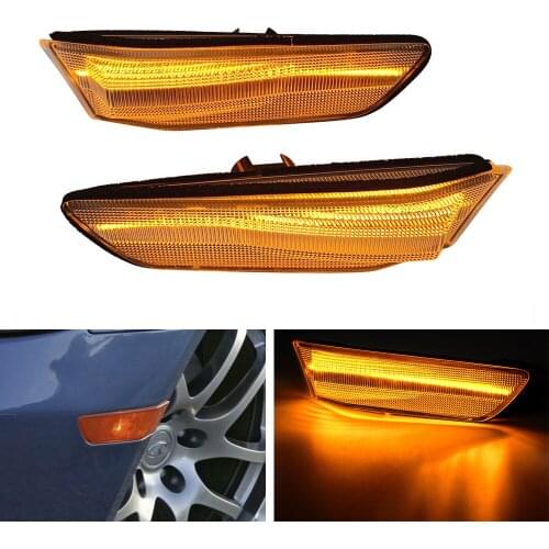 2pcs For INFINITI G35 2D Coupe 2003 2004 2005 2006 2007 LED Front Side Marker Turn Signal Blinker Flasher Light Lamp