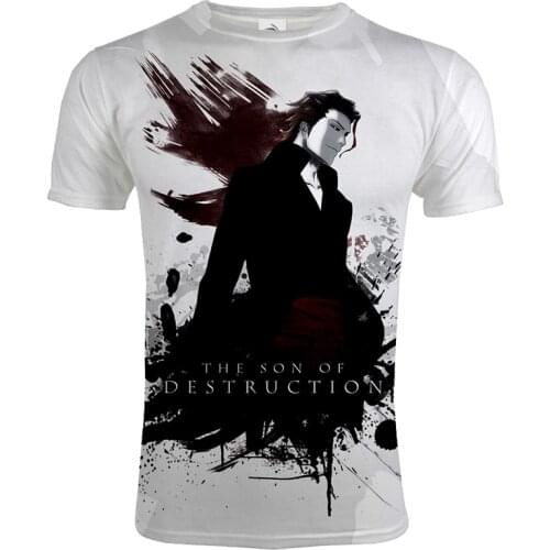 2021 New Arrival Anime Bleach 3D Printed T-shirt Men Casual O-Neck Short Sleeve Streetwear Fashion Harajuku Hip Hop Male T Shirt