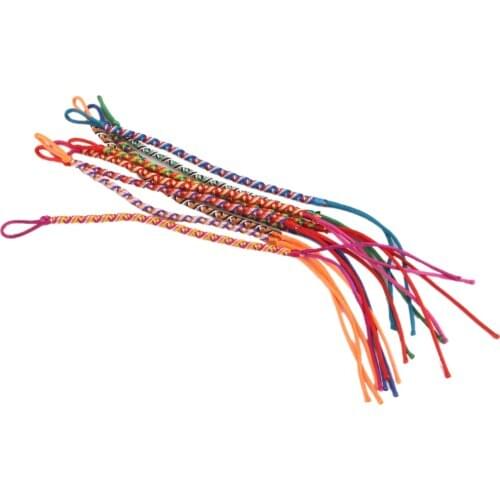 9 Handmade Braid Strands Friendship Cords Hippie Boho Bracelets Anklets Bulk Lot