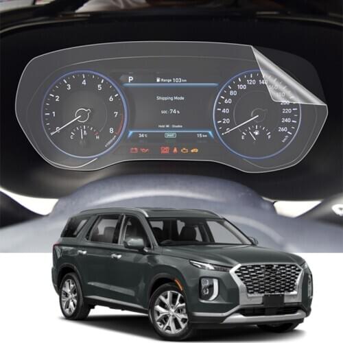 Car Styling Dashboard GPS Navigation Screen Glass Protective Film Sticker Interior Sticker Film For Hyundai Palisade 2019-2021