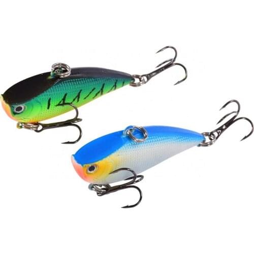 VIB Fishing Lure Hard Bait Laser Coating Long Shot 5.5cm 10g Metal Jig Spinning 3D Eyes High Frequency Vibration YE0008