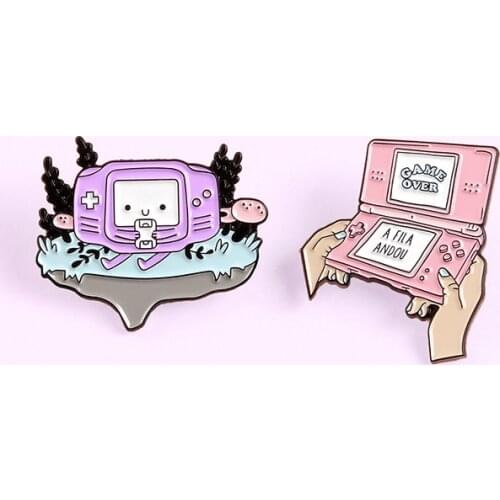 Cute Cartoon Game Console Brooch For Backpacks Enamel Shirt Pins Metal Broche for Women Badge Pines Brooches Jewelry Accessories