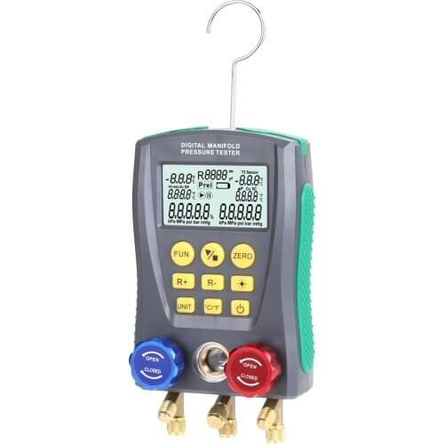 DY517 Refrigerantion Digital Manifold Gauge Pressure Gauge Refrigeration Vacuum Pressure Manifold Tester Meter HVAC Tester