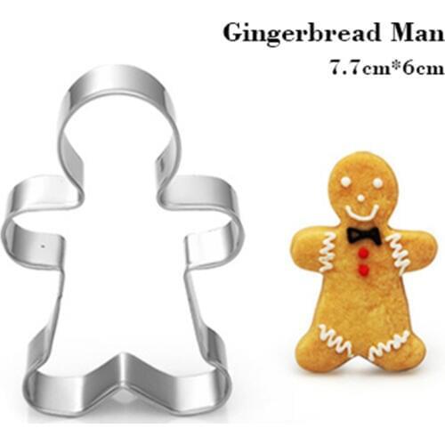 Gingerbread Man Shape Egg Biscuit Cookie Cutter Tools Stainless Steel Dessert Kitchen Aliexpress Coupon Top Sales Baking Mold