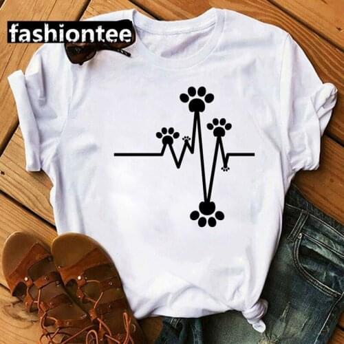 Dog Paws T Shirt Woman Lovers Tee Top Summer Unisex T Shirt Woman Plus Size T Shirts