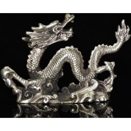 China White copper archaize dragon crafts statue