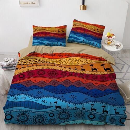 Classic Bed Linen 3D India Bedding Set Duvet Cover Set Quilt Covers Sets Comforter Case Full Twin Single Double Size Bed Linen