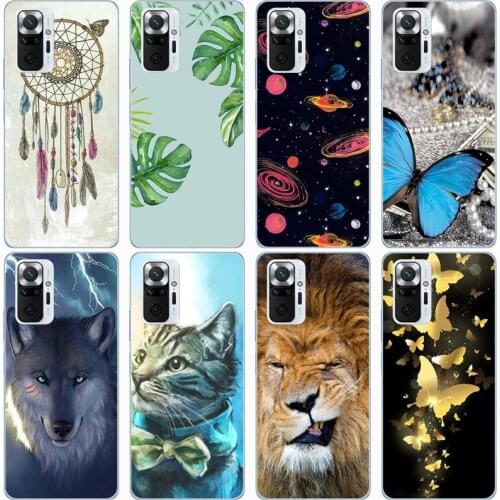 Fashion Soft silicone TPU Back Cover For Redmi Note 10 Phone Funda Case For Redmi Note 10 Pro Cute Cartoon Case