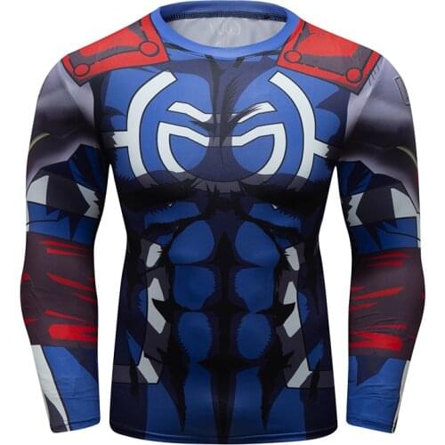 Mens UPF 50+ Rashguard Traning Fishing High Quality Fintness 3D Printed Shirts