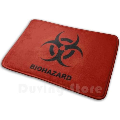 Biohazard Soft Non-Slip Mat Rug 2938 Carpet Cushion Biohazard Danger Warning Quarantine Radioactive
