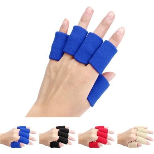 10pcs Set Basketball Stretch Sweatband Finger Ring Guard Support Sleeves Protector for Sports Gym Work-out Dropship#0409
