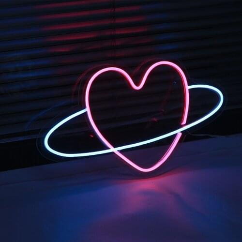 Custom Made Neon Love Circle Sign LED Light Flex Neon Handmade Beer Bar Shop Logo Pub Store Nightclub Wall Decoration