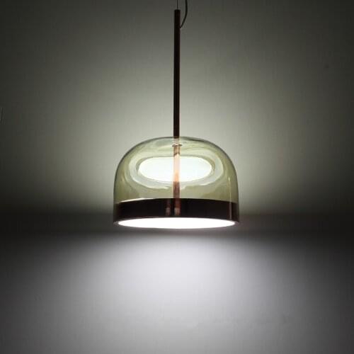 New Loft Pendant light Fashion Glass Chrome Suspension Lamp For Art Bar Study Room Simple Hotel Hall Home Pendant lighting F027