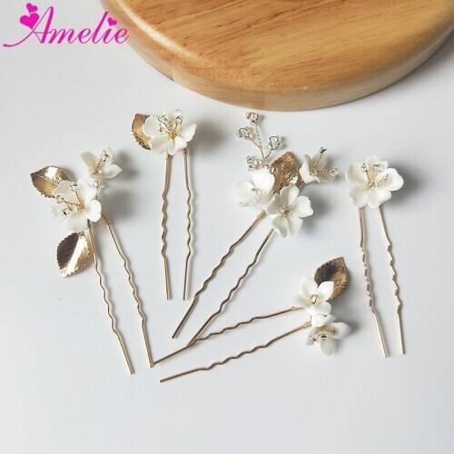 Charming Flower Headpiece Girls Hair Jewelry Wedding Bridal Hair Bobby Pins For Party