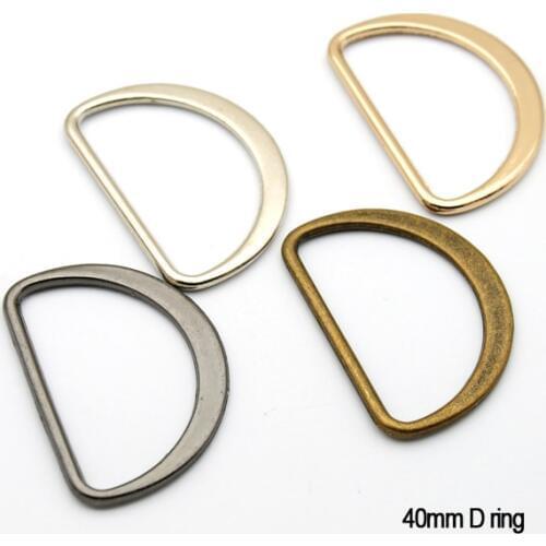 50pcs D ring buckle 1.5inch 40mm metal flat alloy D Dee Ring adjustable buckles for bag webbing strap FDR-40mm
