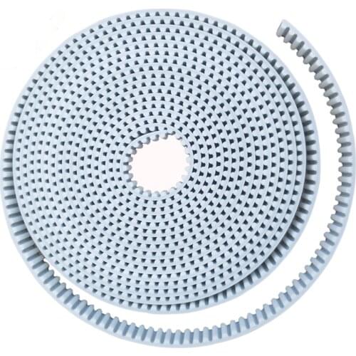 10 Meters, HTD8M Timing Belt, Width 15/20/30mm, Color White, PU Polyurethane With Steel Core, HTD 8M Open Ended Pitch 8mm