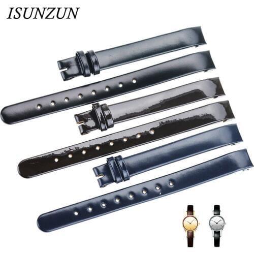 ISUNZUN Women Watch Band For CK K4323209/K4323216/K4323100 Genuine Leather Watchband Christmas Gift 10MM Watch Strap For CK