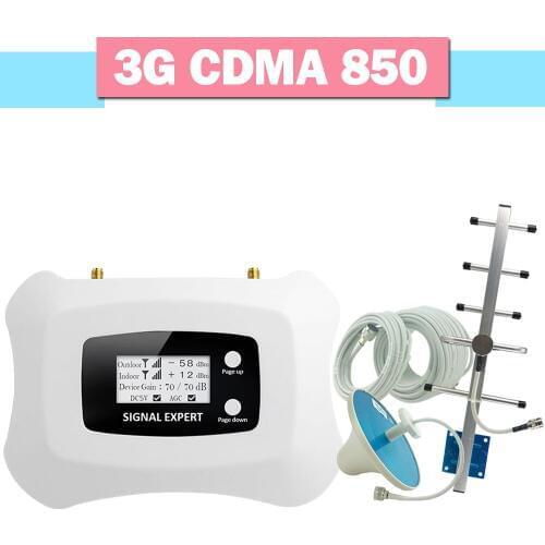 3G CDMA 850 MHz Cellular Signal Repeater Band 5 LCD Display 70dB Gain 3G CDMA 850 Signal Amplifier Booster For Brazil America @5