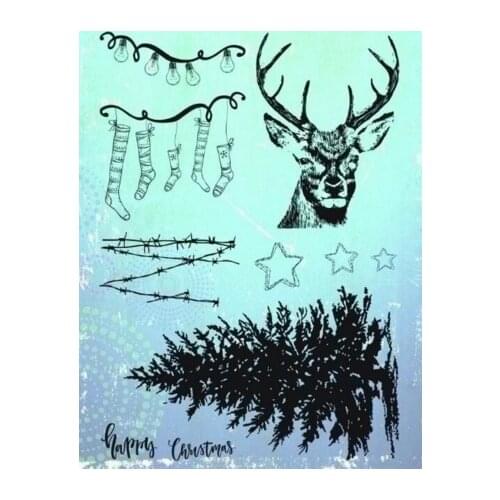 Christmas Deer Transparent Clear Stamp for DIY scrapbooking/Card Making C580
