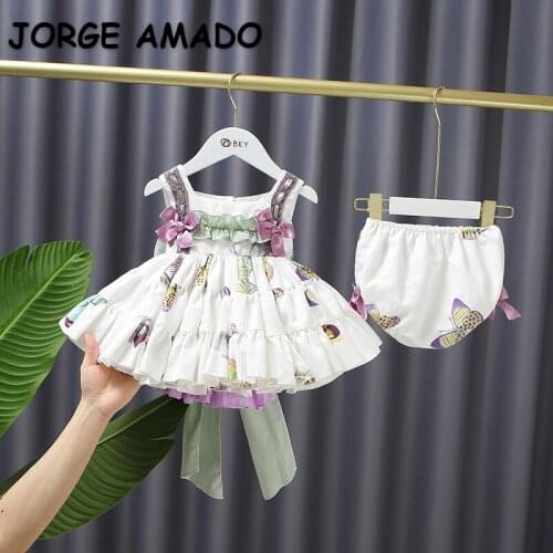 2021 New Summer Kids Girls Dress Patchwork Back Bow Sleeveless Princess Sundress Preschool Vestidos Children Clothes E1244