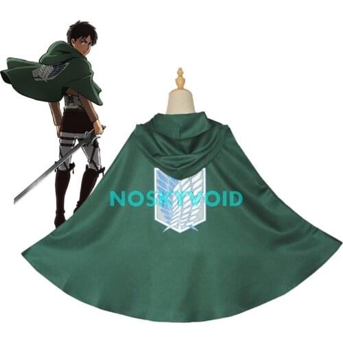 Attack On Titan Cosplay Cloak Recon Corps Costumes Scout Legion Mantle Hooded Coat Child and Adult Size Eren Jaeger Jackets