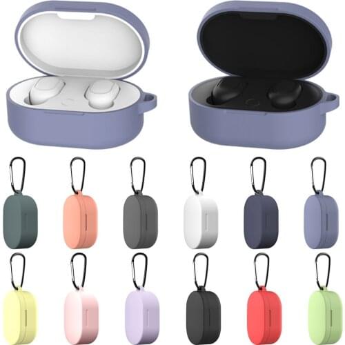 Silicone Case With Buckle For Xiaomi Redmi Mi AirDots 3 Air dots Case Wireless Bluetooth Case For Redmi Mi AirDots 3 Soft Cover