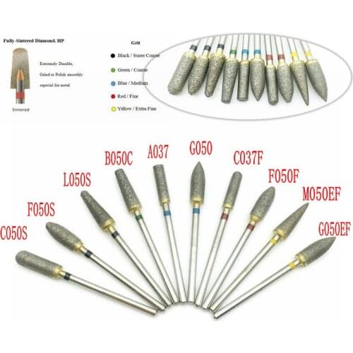 Dental Universal/Full Sintered Diamond Polisher Grinder for Polishing Trimming Drill 2.35mm Tool Dental Burs