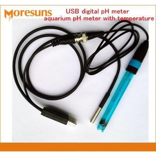 Fast Free Ship USB digital pH meter aquarium pH meter with temperature free driver Support secondary development