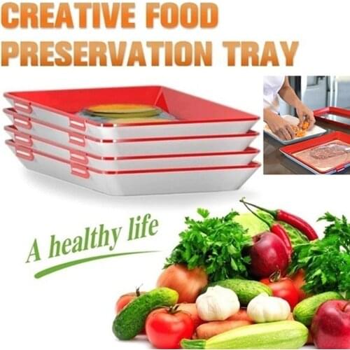 Vacuum Fresh-keeping Tray Food Preservation Spacer Storage Tray Healthy Kitchen Food Container Storage Tray Kitchen Accessories