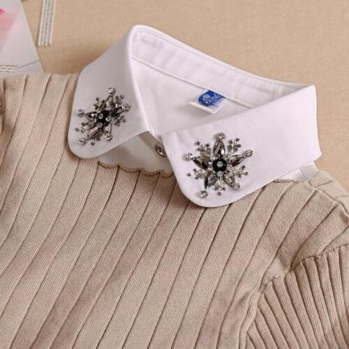 High Quality Women Fake Collar for Sweater Shirt Detachable Collars Removable Lapel Blouse Tops Decorative Flase Collars Mujer