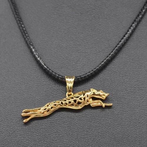 Womens Rope Chain Jewelry Alloy Dog Shaped Necklaces Female Metal Run Whippet Pendant Necklaces Drop Shipping