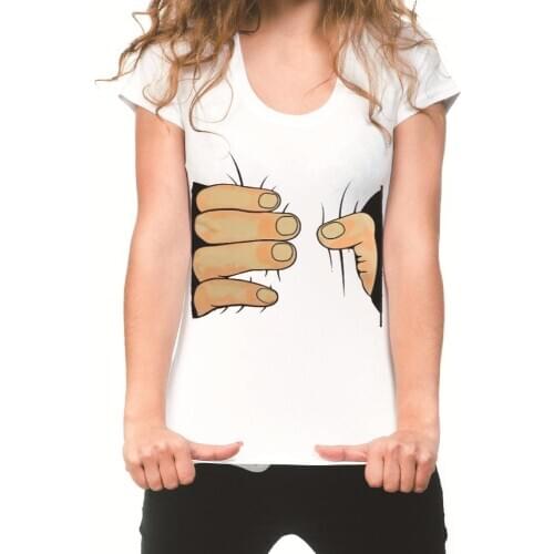 NEEDBO Summer Tshirt Women Print Casual Sexy Women Tshirt White Fun O-Neck Short Sleeve Harajuku Novelty t-shirt Tops & Tees