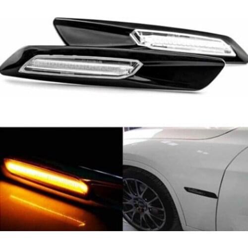 1Pair Amber Yellow LED Side Fender Marker Light Turn Signal Lamp Car Styling For BMW E60 E82 E87 E88 E90 E91 E92 E93