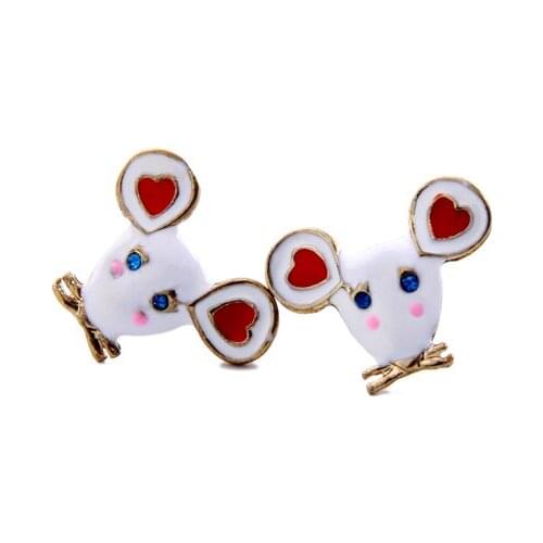 10 pair / lot fashion jewelry accessories new design metal mouse earrings