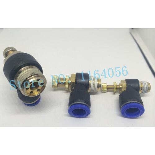 2pcs Pneumatic Push to Connect Coupler Male NPT Meter Out Flow Speed Control Fitting SL 12mm