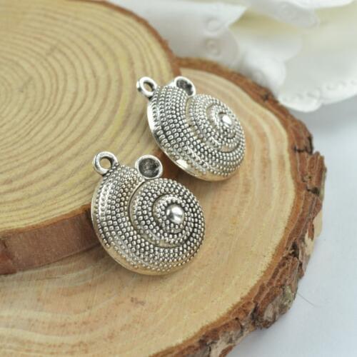 8 pcs Antique Silver Plated Zinc Alloy conch Charms Pendants for Jewelry Making DIY Handmade Craft 1926I