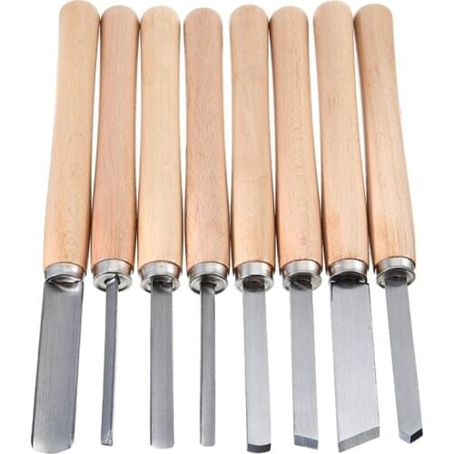 8Pcs/Lot Wood Carving Chisels Knife For Wood Cut DIY Lathe Tools Woodcarving Cutter Woodworking Hand Tools
