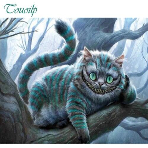Stealth cat 3D diy diamond painting cross stitch animal diamond embroidery kits mosaic pattern picture resin drill home decor