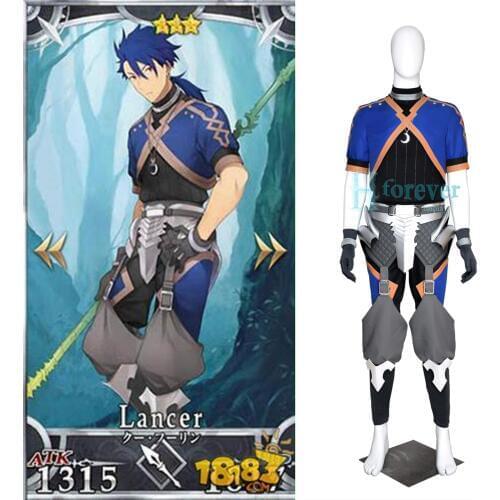 Anime! Fate/Grand Order Cu Chulainn Battle Suit Uniform Cosplay Costume Halloween Carnival Outfit Custom Any Size Free Shipping